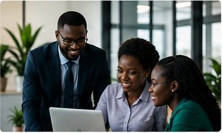 African professionals collaborating
